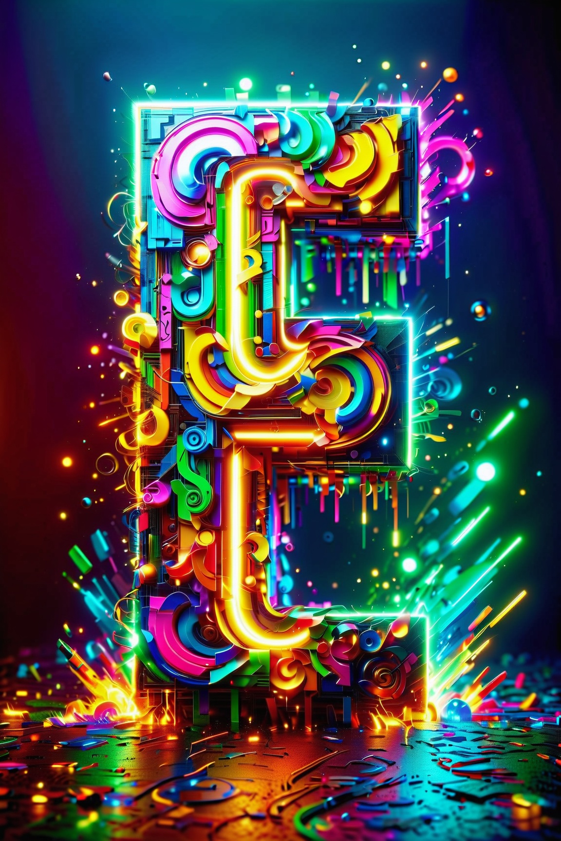 NAME ' P ' (best quality,4k,8k,highres,masterpiece:1.2),ultra-detailed,(realistic,photorealistic,photo-realistic:1.37),3D rendering,alphabet,cool looks,fire back,stylish,energetic,playful,vibrant colors,lighting effects,neon lights,graffiti art,urban setting,nighttime,contemporary,modern,abstract shapes,shadows and highlights,contrast,colorful explosions,metallic textures,glowing signs,striking compositions,sharp lines,impressive visual impact