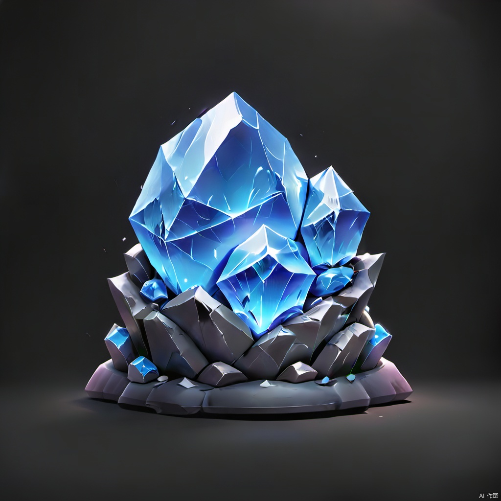  (A New Year Element Theme Huge Game Prop Fantasy Style Gems) Monochrome Background