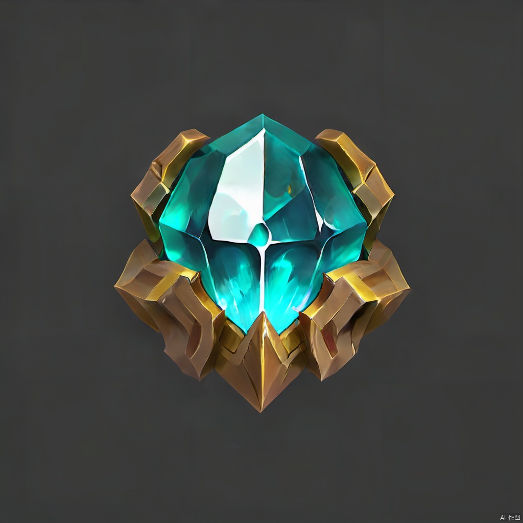  New Year's Theme (a huge game prop fantasy style gemstone) on monochrome background
