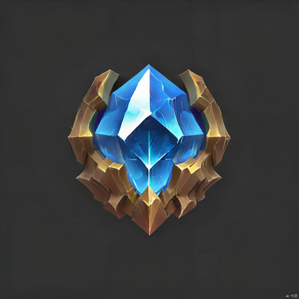  New Year Elemental Theme (A huge game prop fantasy style gem) Monochrome background