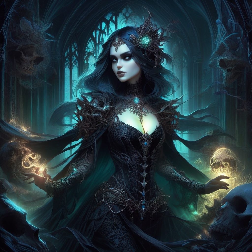 1girl,  necromancer,  hauntingly on Tensor.Art