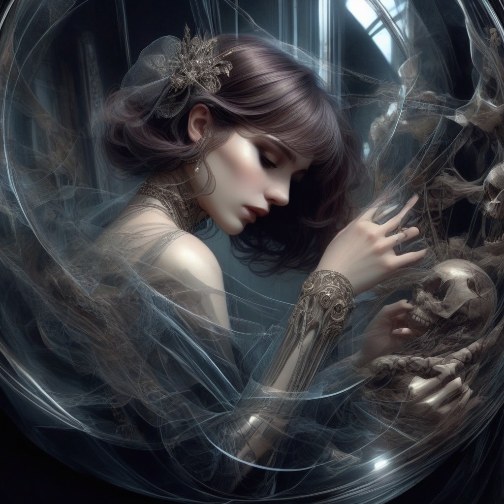 1girl,  hauntingly,  illustrative composition on Tensor.Art