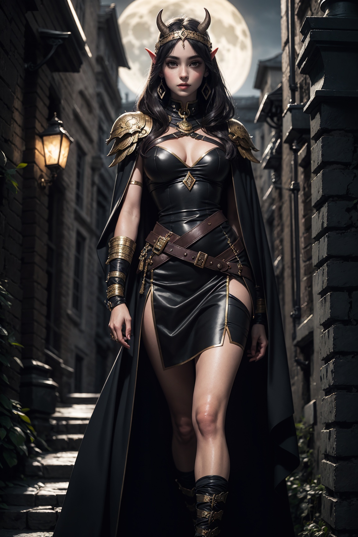 Ana de Armas-like woman,  walking through the streets of Cairo,  with cleopatra-like horse on Tensor.Art