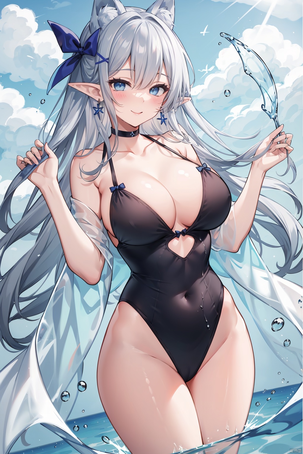 TT,  1girl,  pointy ears on Tensor.Art