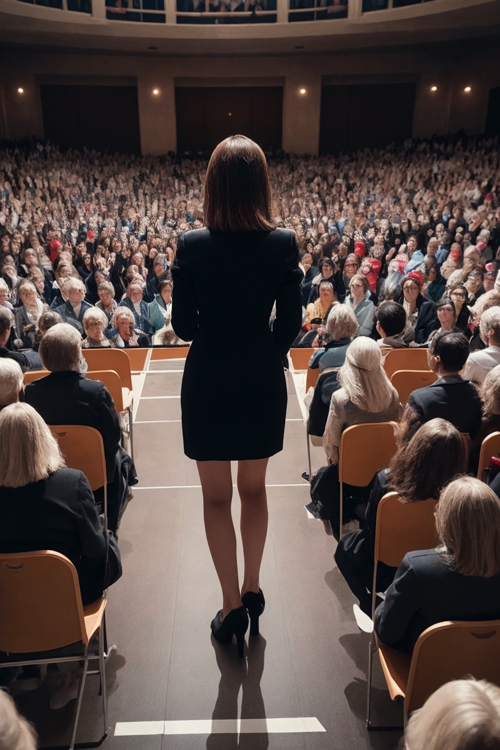1girl,  full body,  standing at podium on Tensor.Art