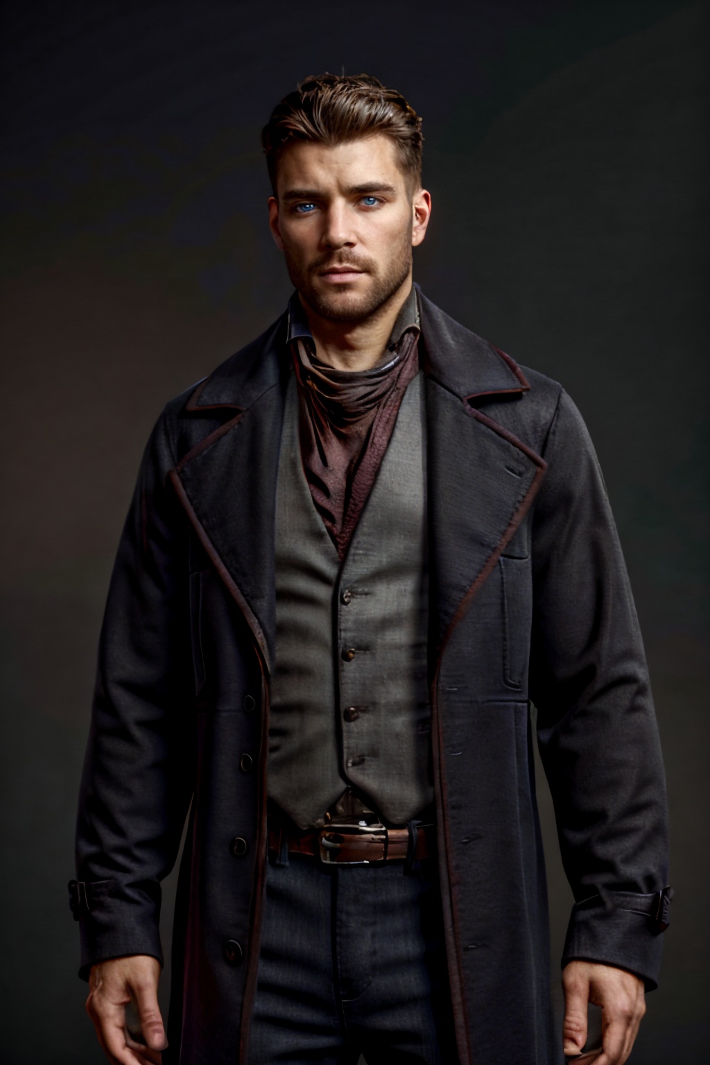 Geoffrey McCullum,  dark brown hair,  (crewcut) on Tensor.Art