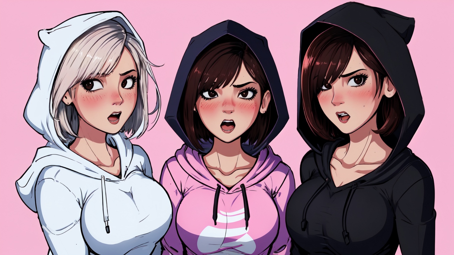 breasts,  2girls,  multiple girls on Tensor.Art