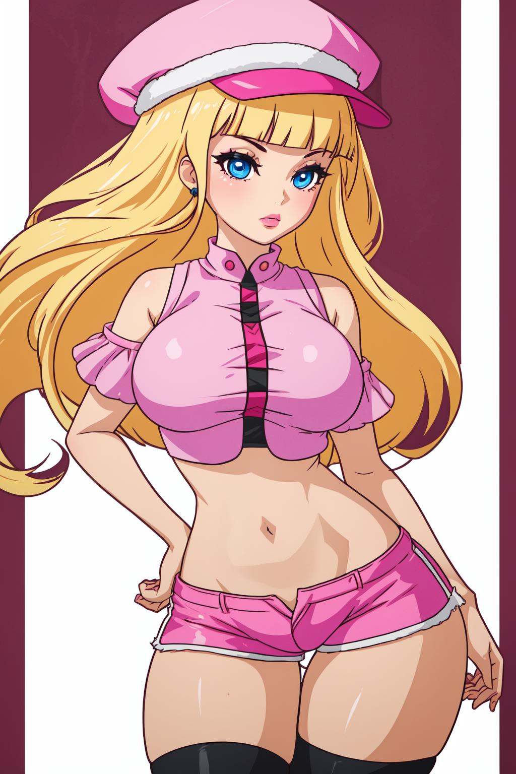 barbie,  blonde hair,  blunt bangs on Tensor.Art