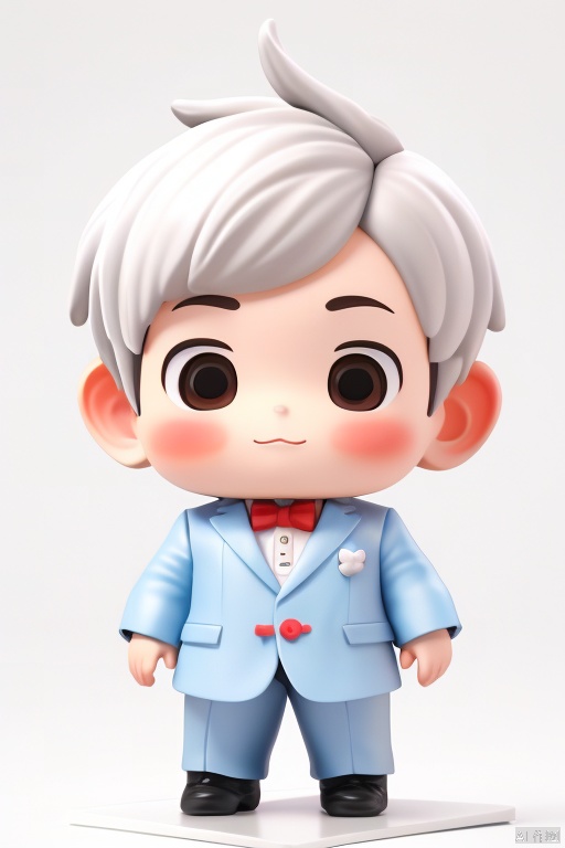 masterpiece, best quality, 1boy,wear gogerous suit,chibi face,paopaoma,blindbox,white background