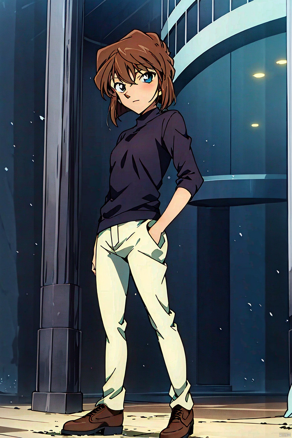  solo, 1girl, HaibaraAi,conan,full body,standing,