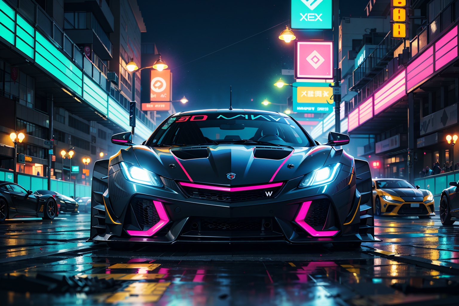 (digital artwork),  Super car,  wide body kit on Tensor.Art