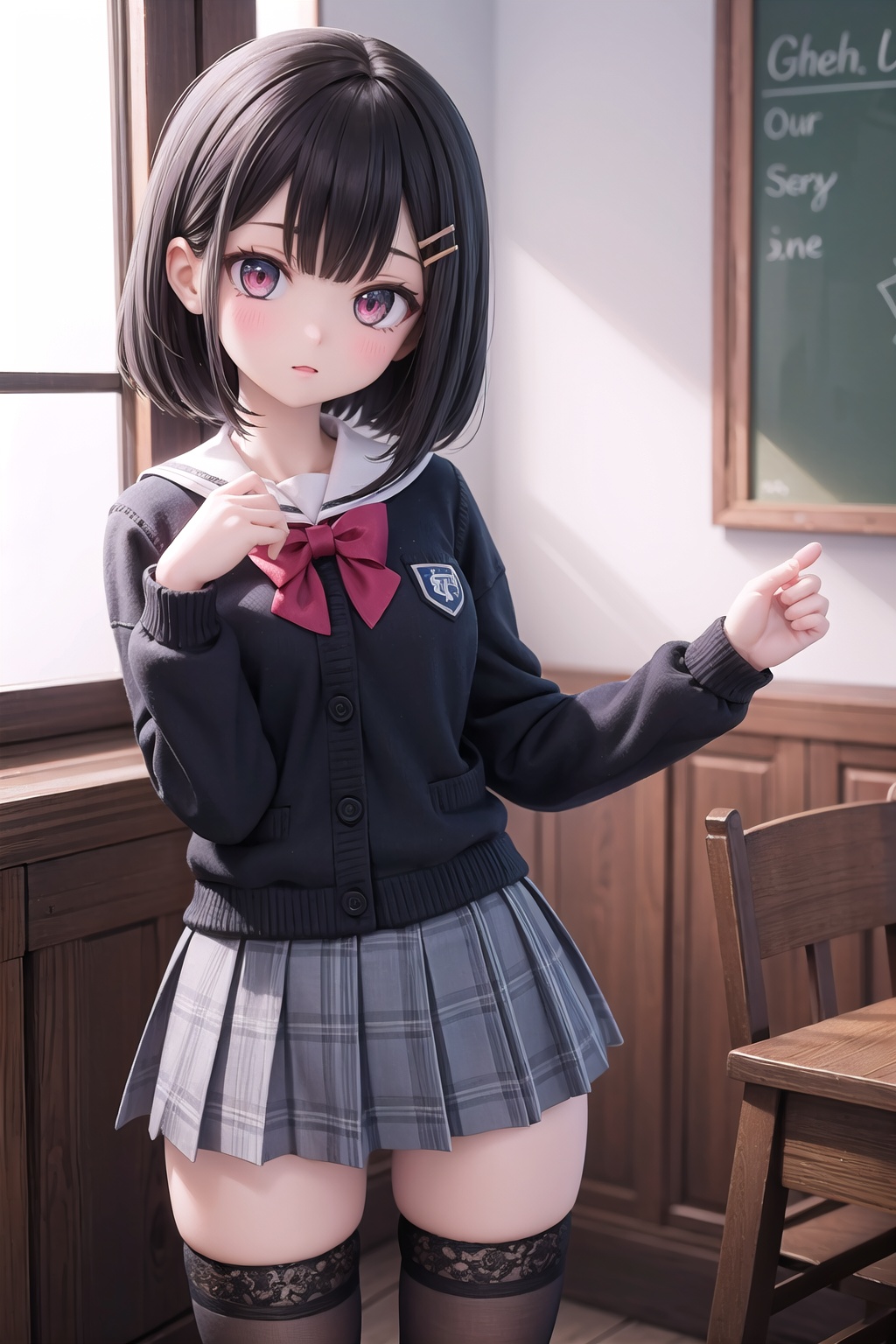 (masterpiece),  1girl,  black hair on Tensor.Art