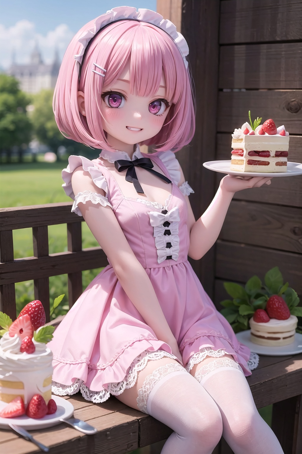 (masterpiece),  1girl,  pink hair on Tensor.Art