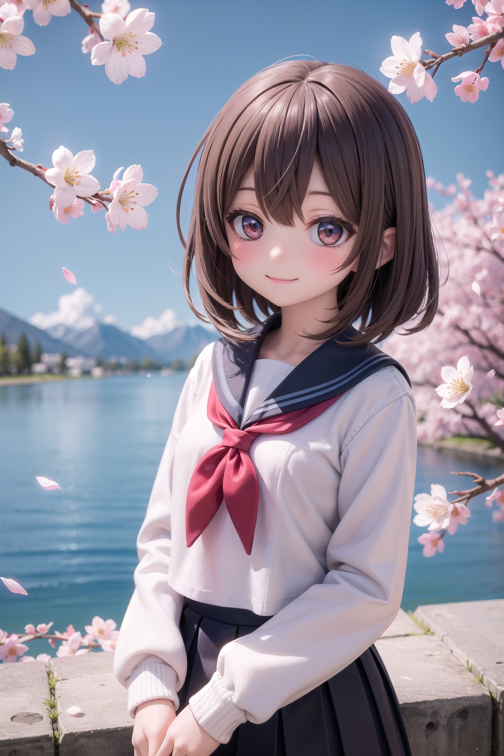(masterpiece),  outdoors,  cherry blossoms on Tensor.Art