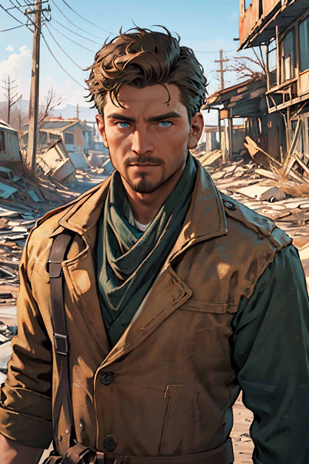 Robert MacCready,  blue eyes,  light brown hair on Tensor.Art