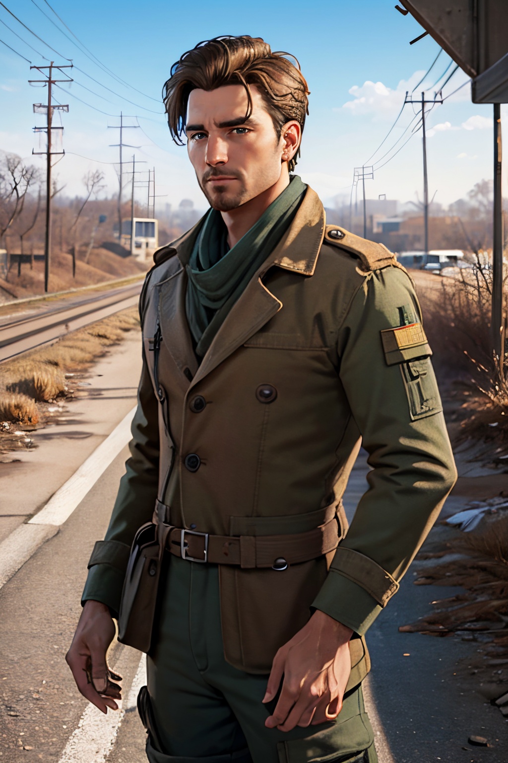 Robert MacCready,  blue eyes,  light brown hair on Tensor.Art