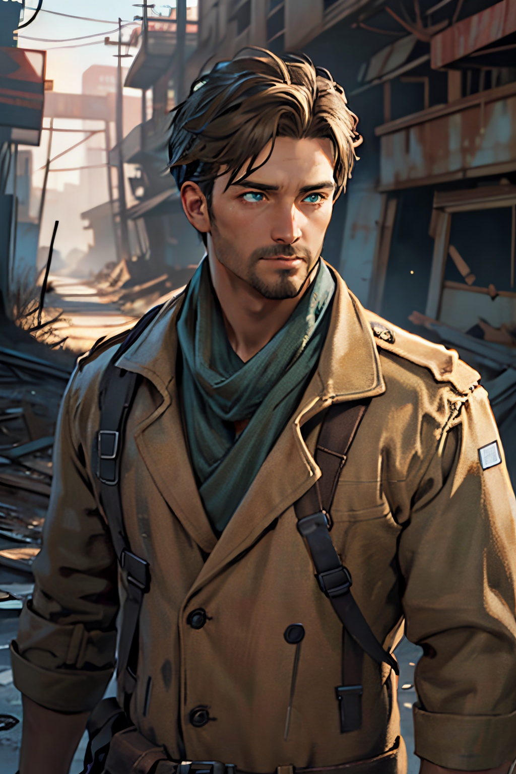 Robert MacCready,  blue eyes,  light brown hair on Tensor.Art