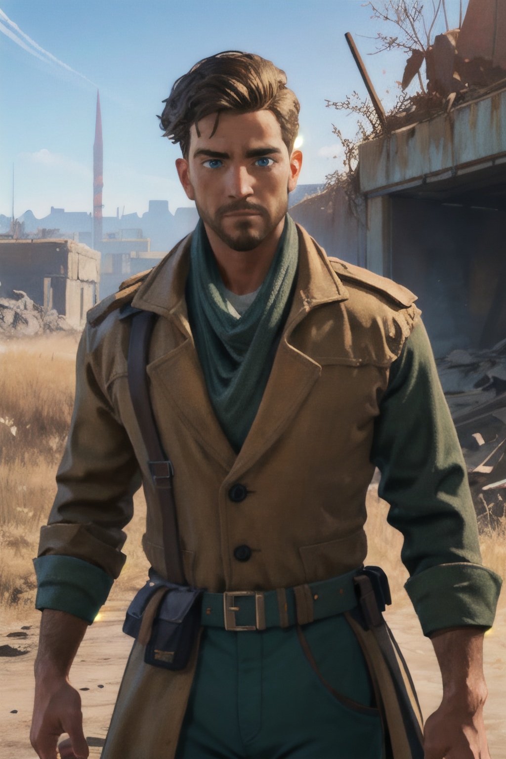 Robert MacCready,  blue eyes,  light brown hair on Tensor.Art