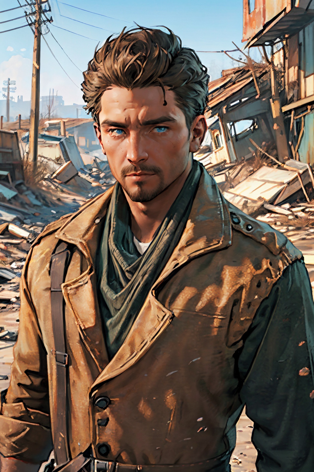 Robert MacCready,  blue eyes,  light brown hair on Tensor.Art