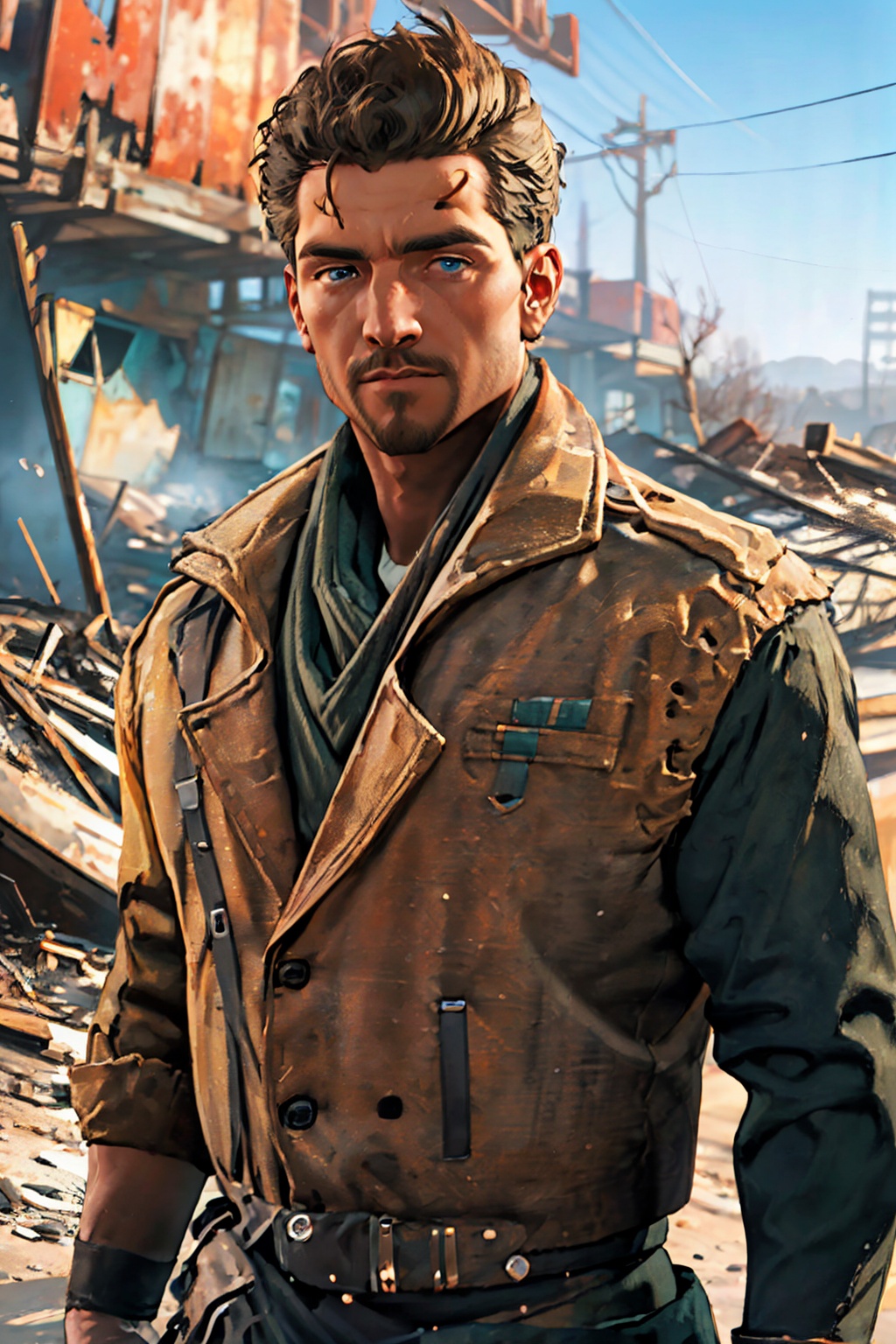 Robert MacCready,  blue eyes,  light brown hair on Tensor.Art