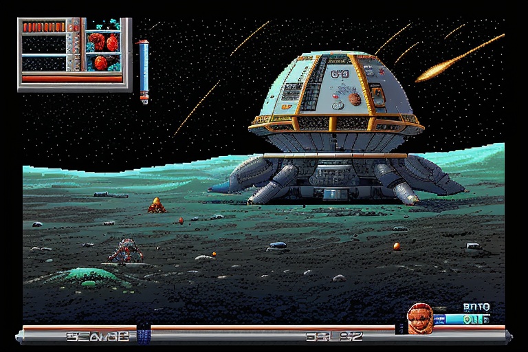 ega_pixel_art dos game,  sci-fi,  space by dolasan on Tensor.Art