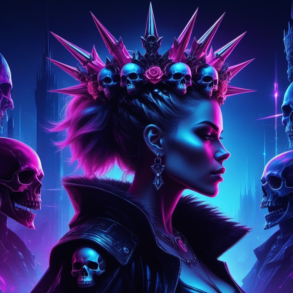 1girl,  skull crown,  spike crown on Tensor.Art