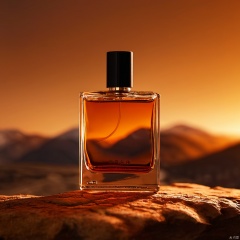 xihuwen,Perfume, amber, sunset, mountains, scenery, shadows, depth of field