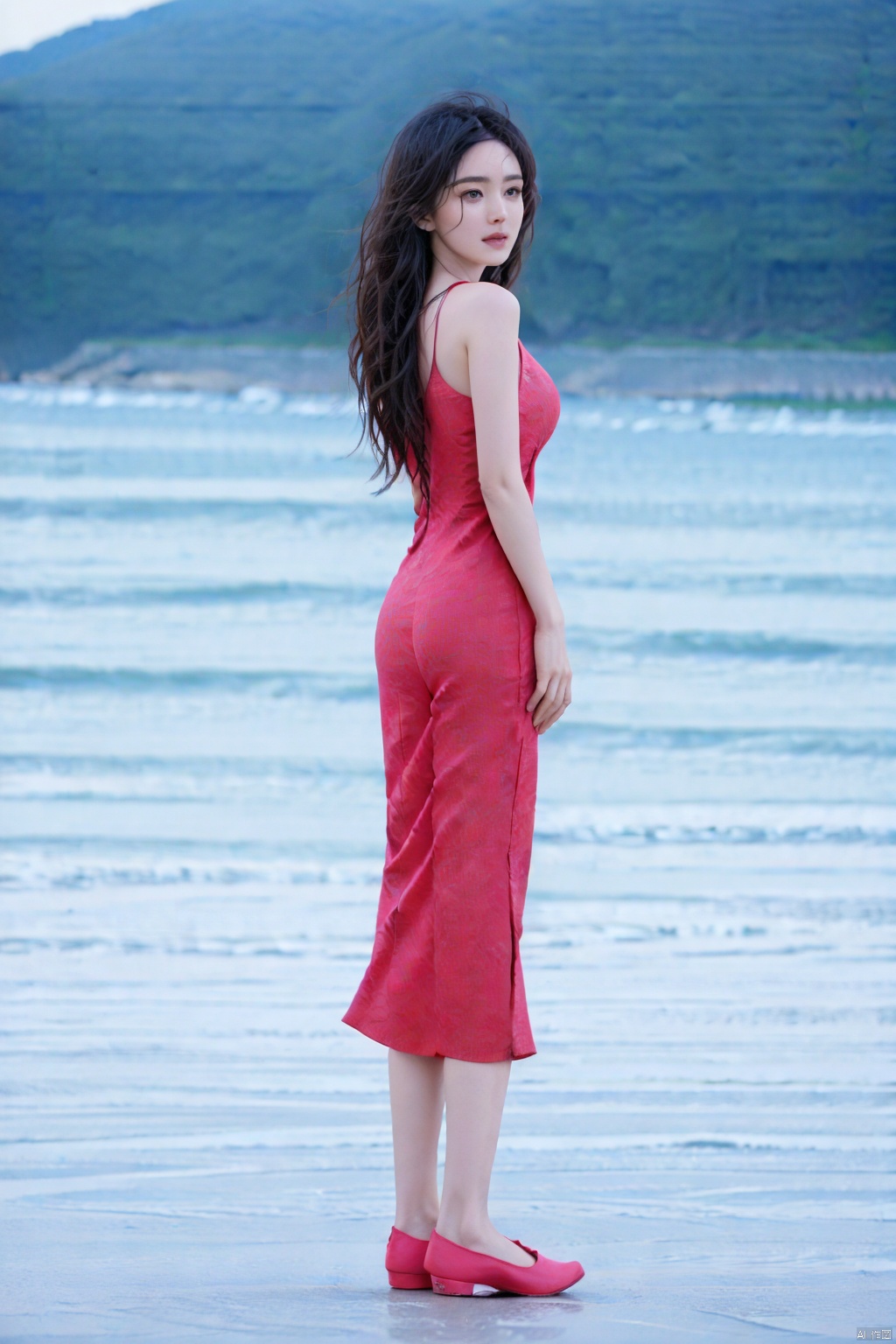 (1girl:1.3), (best quality, masterpiece, ultra high resolution),(photorealistic:1.3), (realistic:1.3), depth of field,(full body:1.2), (outdoors:1.2), (day:1.2), (cinematic lighting:1.2),  near to camera, facing to camera,Front photo of ID card, pure background, hands on back, sitting