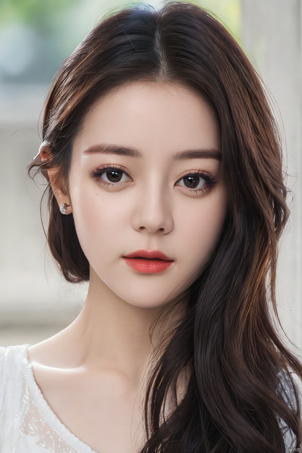  PHOTOREALISTIC REALISTIC, masterpiece, best quality, highres, ultra detailed, 8k,1woman,portrait,looking at viewer,dilireba