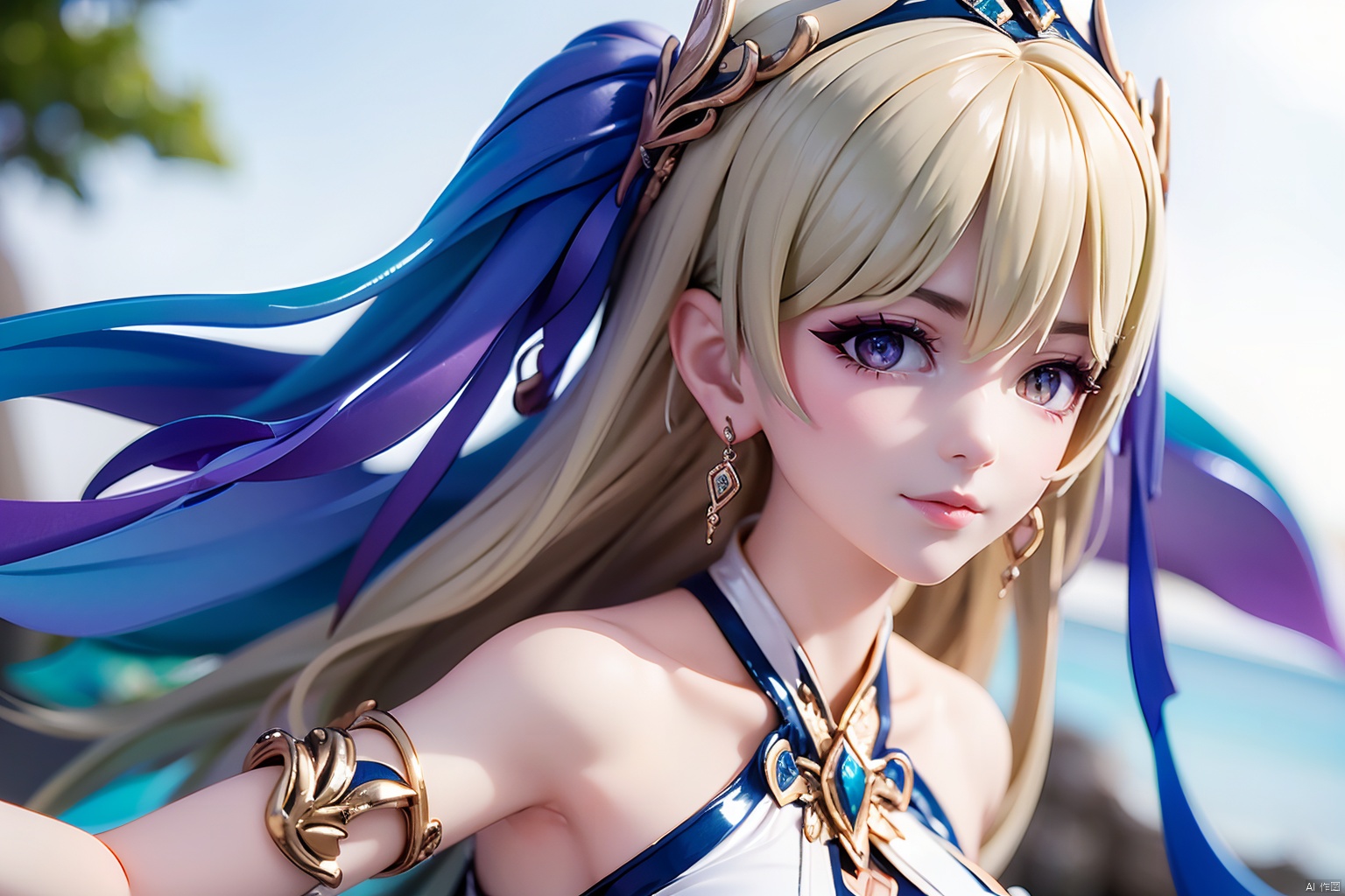 1girl, long hair,  hair ornament,  mature female,  shell, pearl, looking at viewer,  jewelry, detailed face, medium breasts,<lora:EMS-264534-EMS:0.800000>
