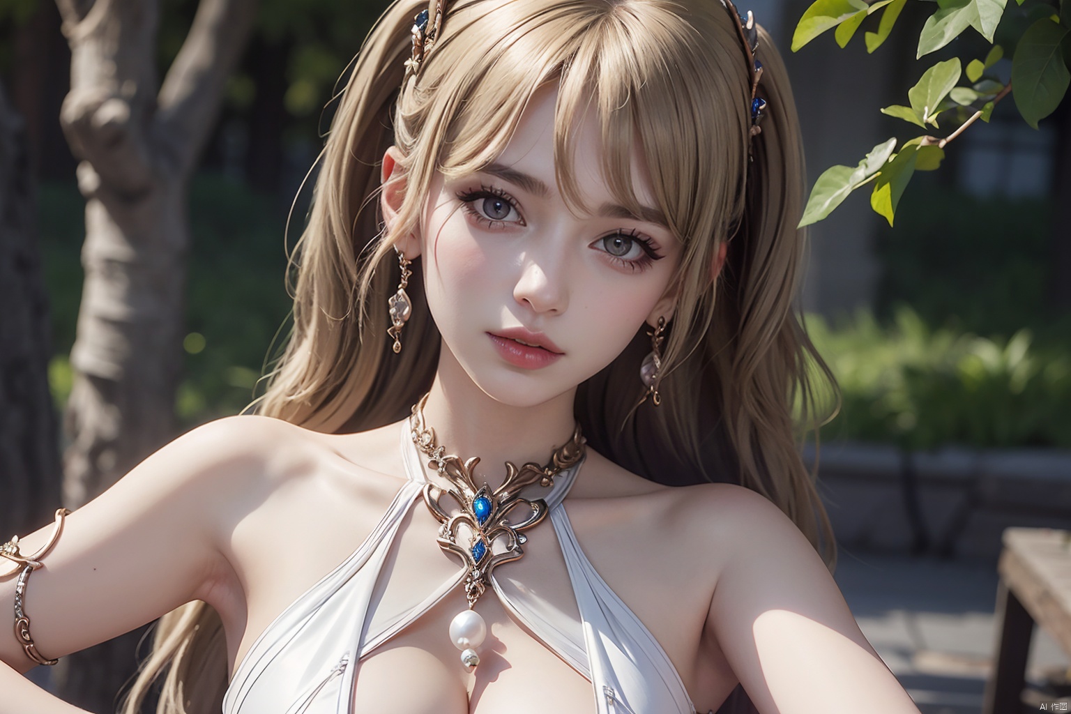 1girl, long hair,  hair ornament,  mature female,  shell, pearl, looking at viewer,  jewelry, detailed face, medium breasts,<lora:EMS-264534-EMS:0.800000>