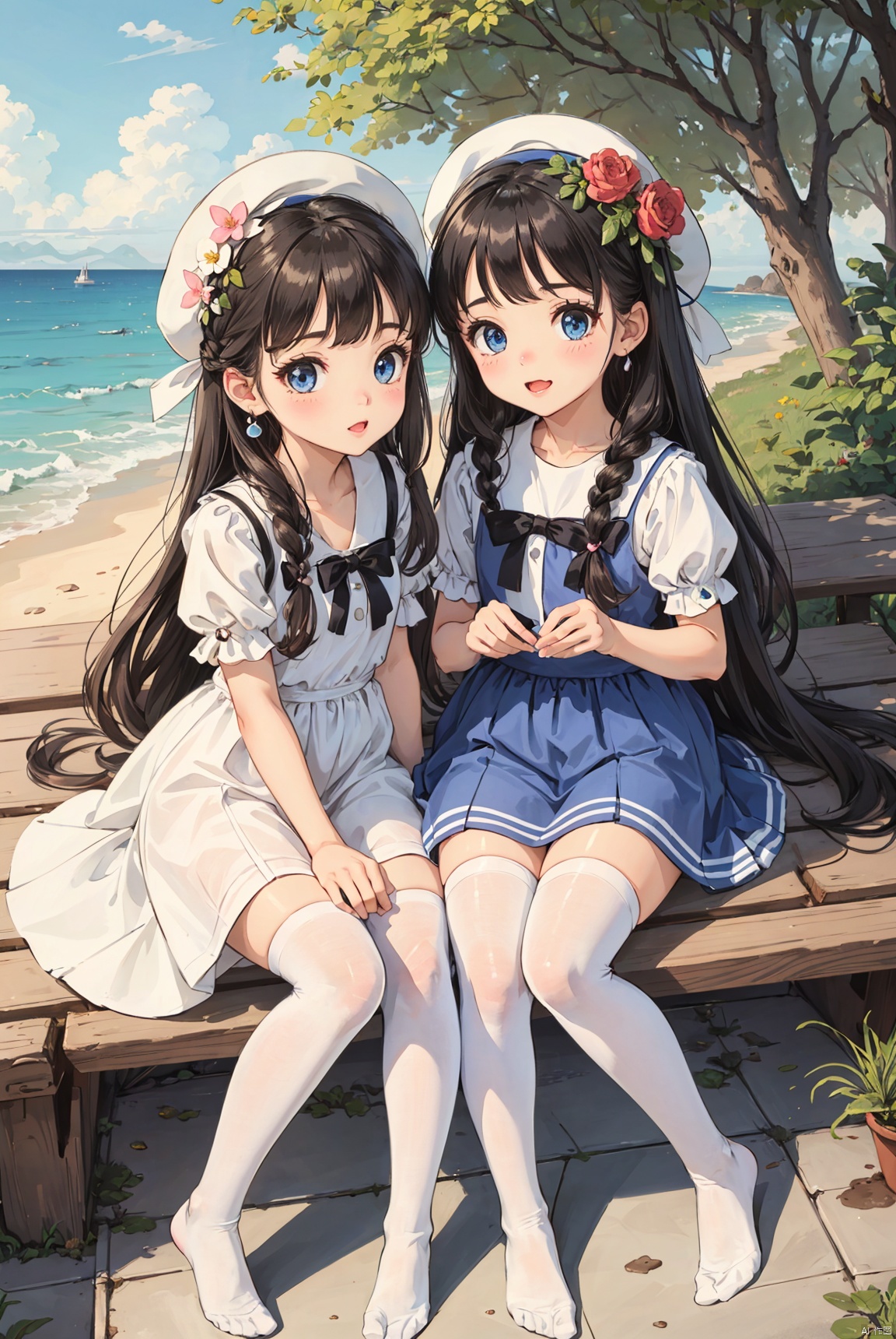 (Two little girls),  (One cute little girl),  (Another cute little girl) on Tensor.Art