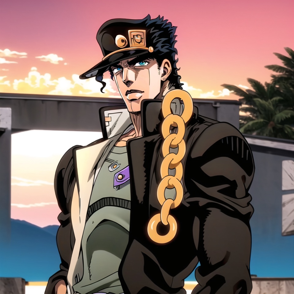 1boy,  jotaro,  aqua eyes on Tensor.Art