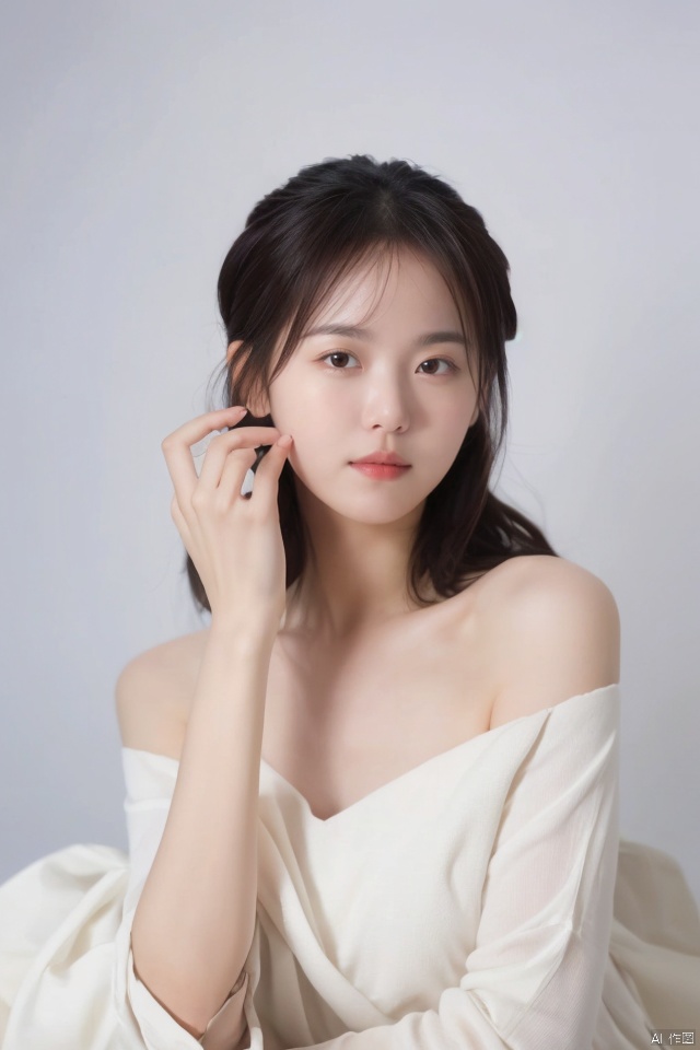best quality,masterpiece,ultra high res,looking at viewer,simple background,portrait (object), 