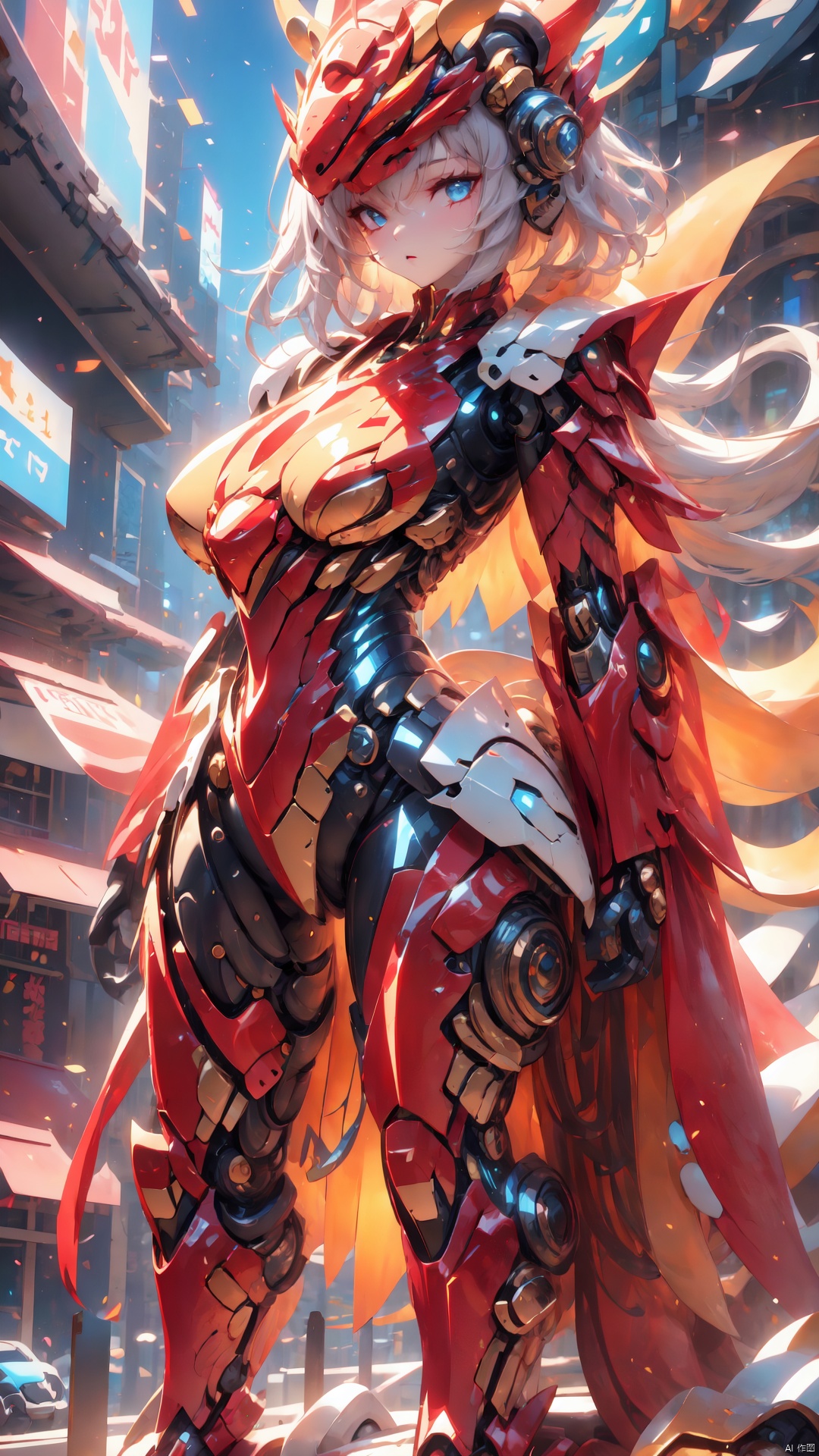 ((masterpiece)), ((best quality)), 8k, high detailed, ultra-detailed, beautiful eye, mecha,animalbot, panda, riding motorcycle,full body, glowing, fluid effects, cinema light, neon, colorful, blue theme, motion blur