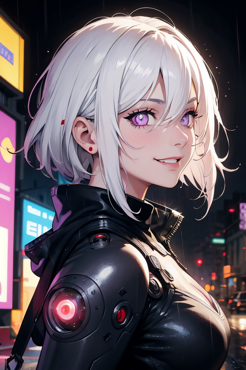 from side,  1girl,  white hair on Tensor.Art