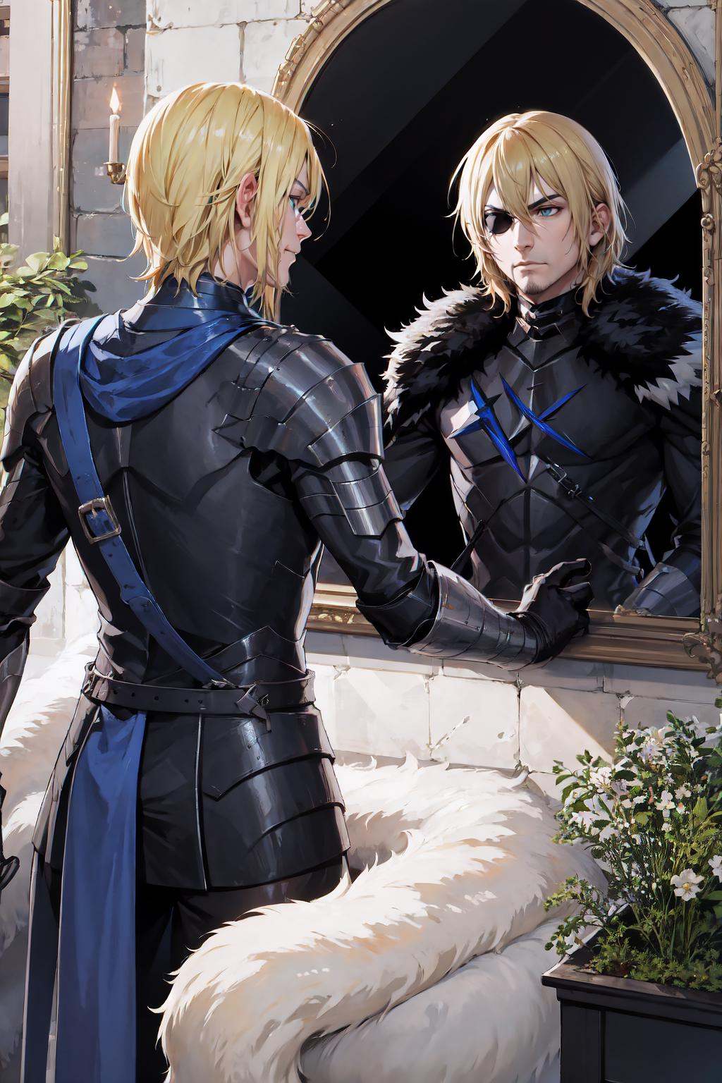 IncrsDualPersonaRef, <lora:DualPersonaReflection:1>, DimitriAfter, <lora:Char_FireEmblem_Dimitri:0.9>