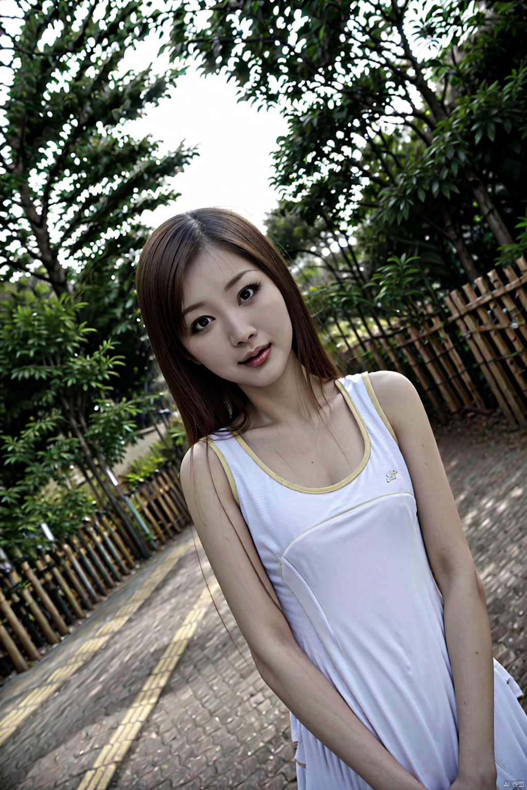(1girl:1.3), (best quality, masterpiece, ultra high resolution),(photorealistic:1.3), (realistic:1.3), depth of field,(outdoors:1.2), (day:1.2), (cinematic lighting:1.2),  badminton