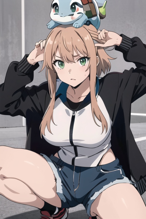 1girl,  solo,  green eyes on Tensor.Art