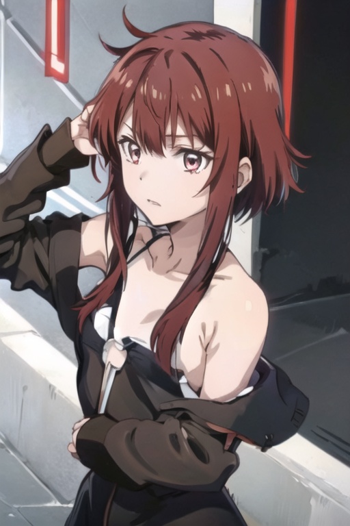 1girl,  solo,  red hair on Tensor.Art