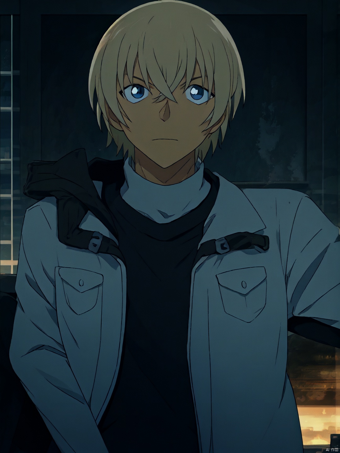  Rei,1boy,solo, short hair, bangs, blue eyes, blonde hair, 