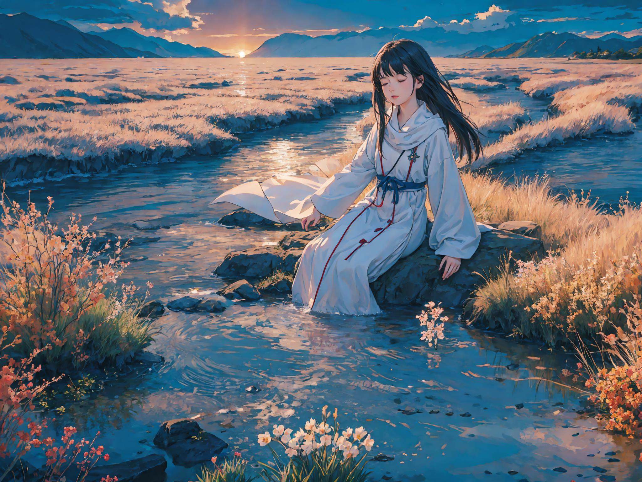 (raw photo:1.2),((photorealistic:1.4))best quality ,masterpiece, illustration, an extremely delicate and beautiful, extremely detailed ,unity ,8k wallpaper, Amazing, finely detail, masterpiece,best quality,official art,extremely detailed CG unity 8k , <lora:venatFFXIVFF14_greyRobe:0.5>,final fantasy xiv, wallpaper,absurdres, incredibly absurdres,Well come and well met, my brave little spark，How longyou've wandered, burned bright as a star，Oh, I have awaited you patiently all this time，Past every fate，Now sing with me once more, share of your life，Far greater than memory, its loss and love words cannot hold，Boundless the tale overflows，And carries your light out to sea，Remember the rain, near and far beloved，Each drop a blessing from heavens above，And how as time flowed on those waters became one，Streams, rivers and lakes，Reaching for the horizon and far beyond，They carry onward however changed with each brief reflection, by setting sun，Bystorm's wake，Til welcomed home to gentle sea，Sinking deeper and deeper in calm embrace，Loving tides sweep in and bear you down，Should you meet a soul rising surface- ways，With your unbeating heart, wish them well，Deep dark, far away, I have heard your voice, weighed your every choice，Now our hands join round the meaning you sought，I'll catch your tears, quench your fears with joy'til you near the shore，Where in time, all shall as hope be reborn, ah，Hush, love, close your eyes, and in sleep abide，Assun's distant light, echoes down to dreams below，Know you will wake, on winds rise again，For this journey’ s end is but one step forward to tomorrow，