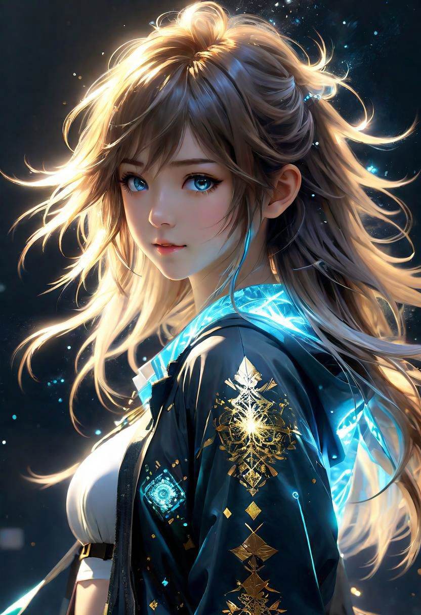 Shoulder length messy long shine hair,  happy,  Full body on Tensor.Art