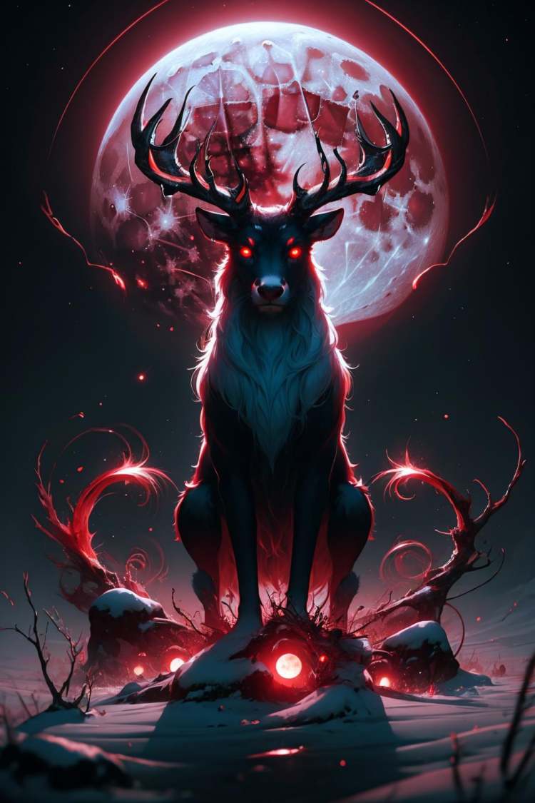 Red Moon Reindeer (Style/Concept) LoRA by richyrich515 on Tensor.Art