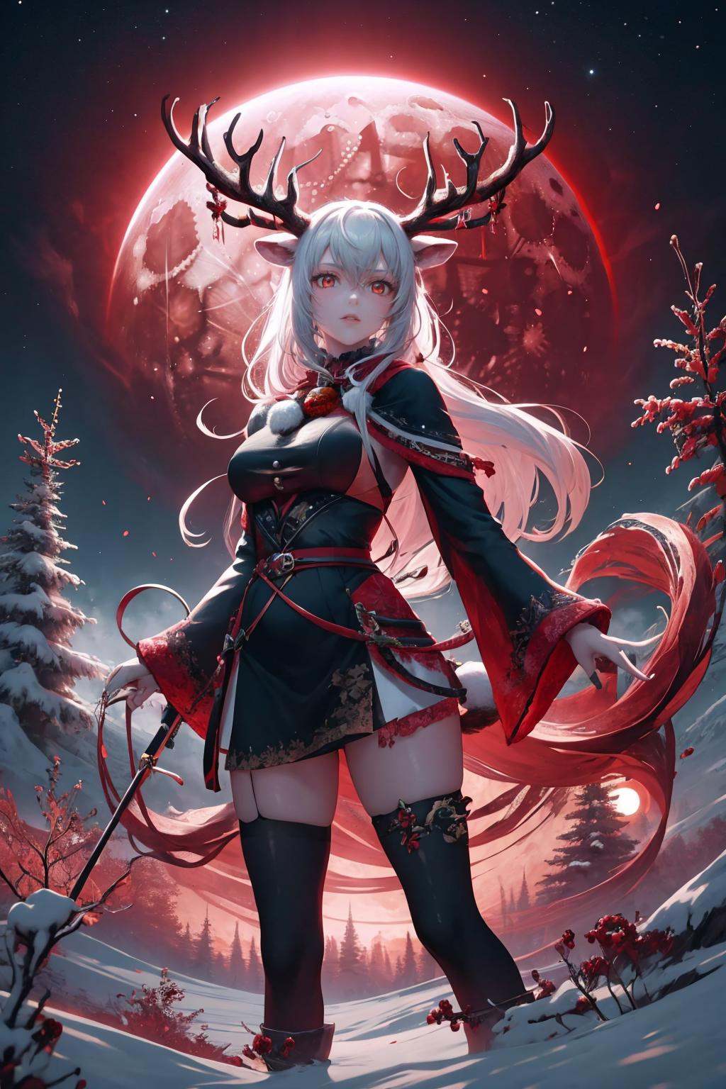 masterpiece,  best quality,  red moon by richyrich515 on Tensor.Art