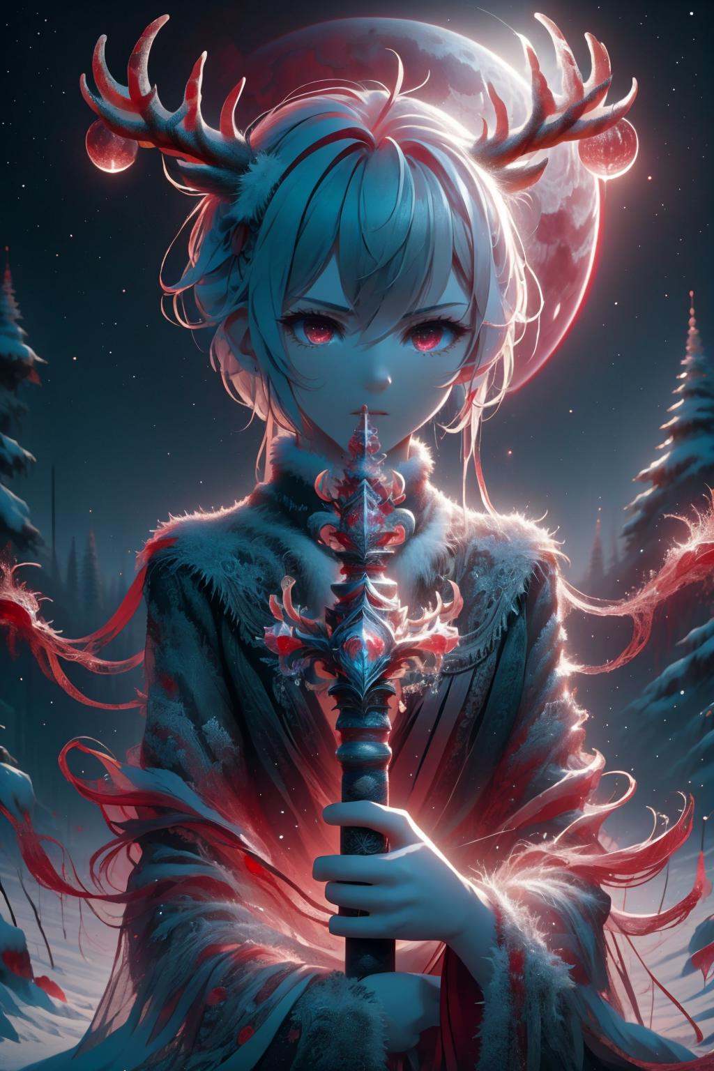 masterpiece,  best quality,  red moon by richyrich515 on Tensor.Art