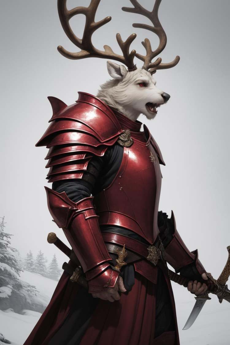 Red Reindeer Knight (OC) LoRA by richyrich515 on Tensor.Art