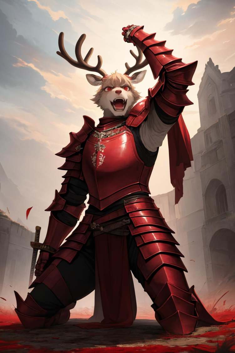 Red Reindeer Knight (OC) LoRA by richyrich515 on Tensor.Art