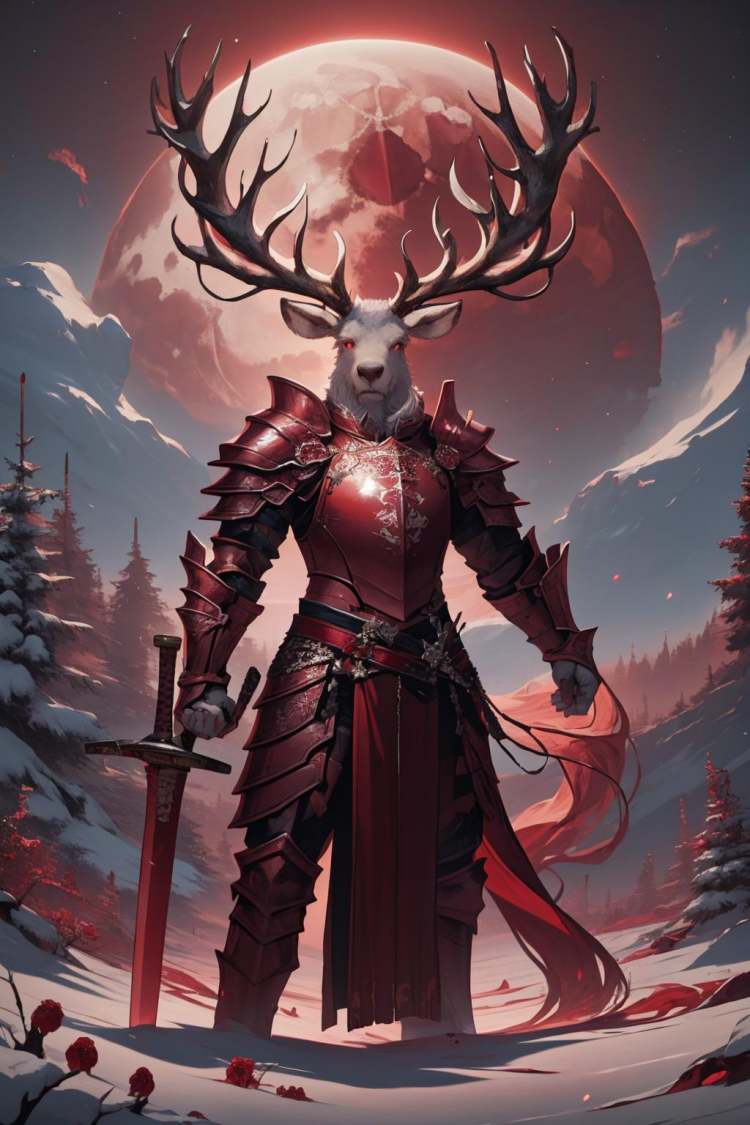 Red Reindeer Knight (OC) LoRA by richyrich515 on Tensor.Art