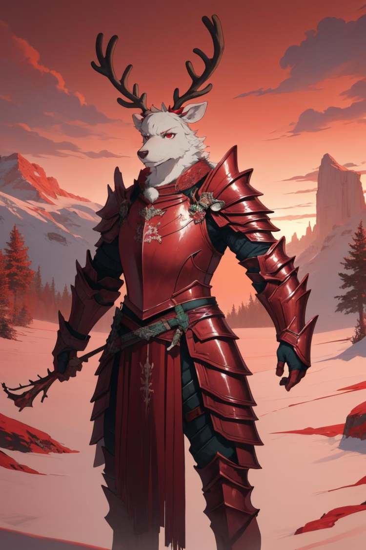 Red Reindeer Knight (OC) LoRA by richyrich515 on Tensor.Art